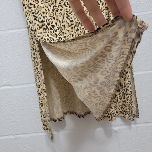 Chicos Animal Print Dress 0 (US 4/6) Short Sleeve Leopard Print Stretch 580 - Picture 7 of 11